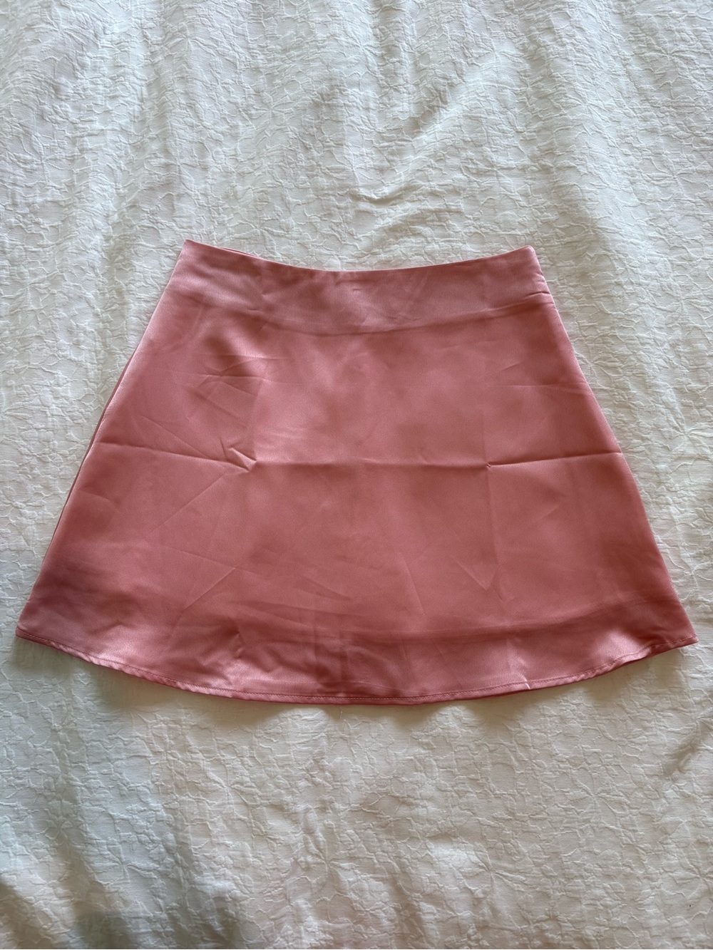 Women’s Satin A-Line Mini Skirt - Dusty Rose